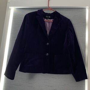 Dark Purple Velvet Women's Blazer